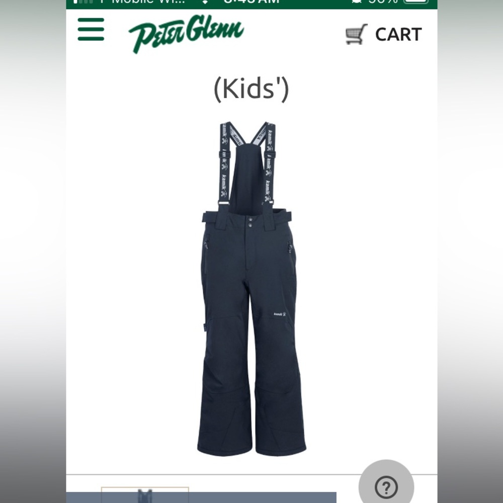 Kamik Jett insulated ski pants boy size 12